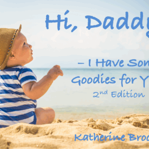 Baby sitting on the beach, book cover.